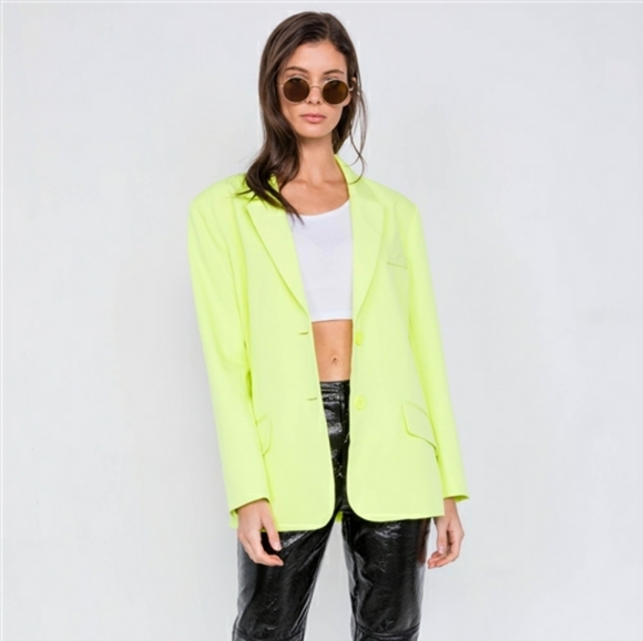 Lemonade Relaxed Fit Boyfriend Casual Blazer - Picture 4 of 6